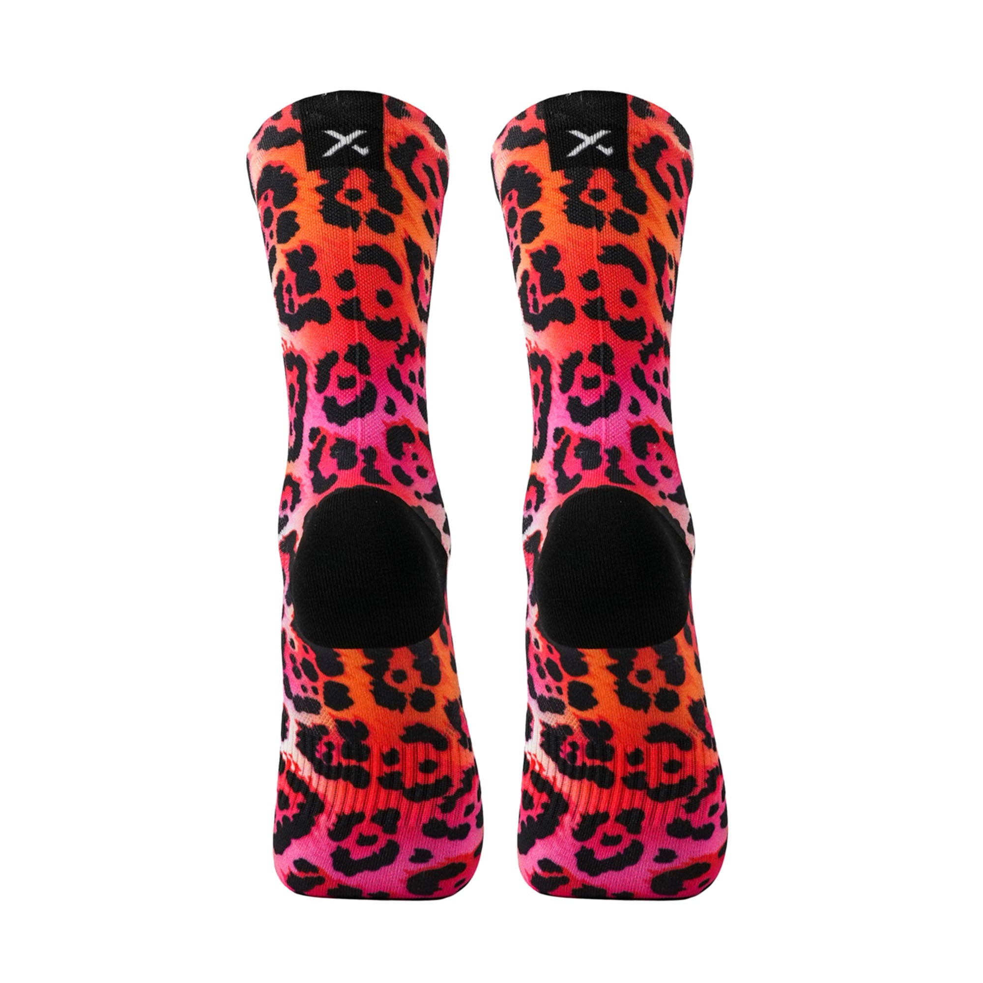 Electric Leopard Pink Crew Socks