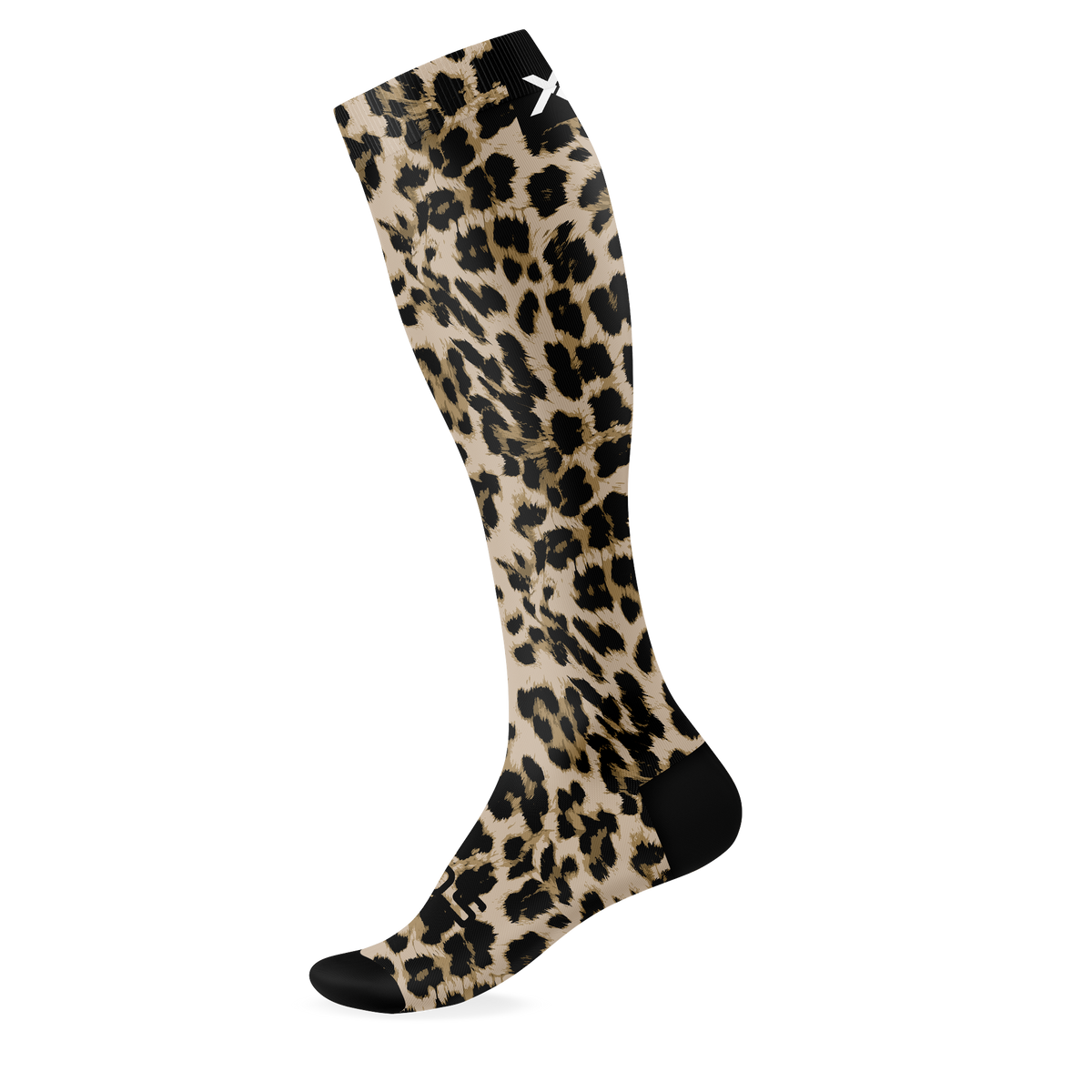 Golden Leopard Knee High Socks