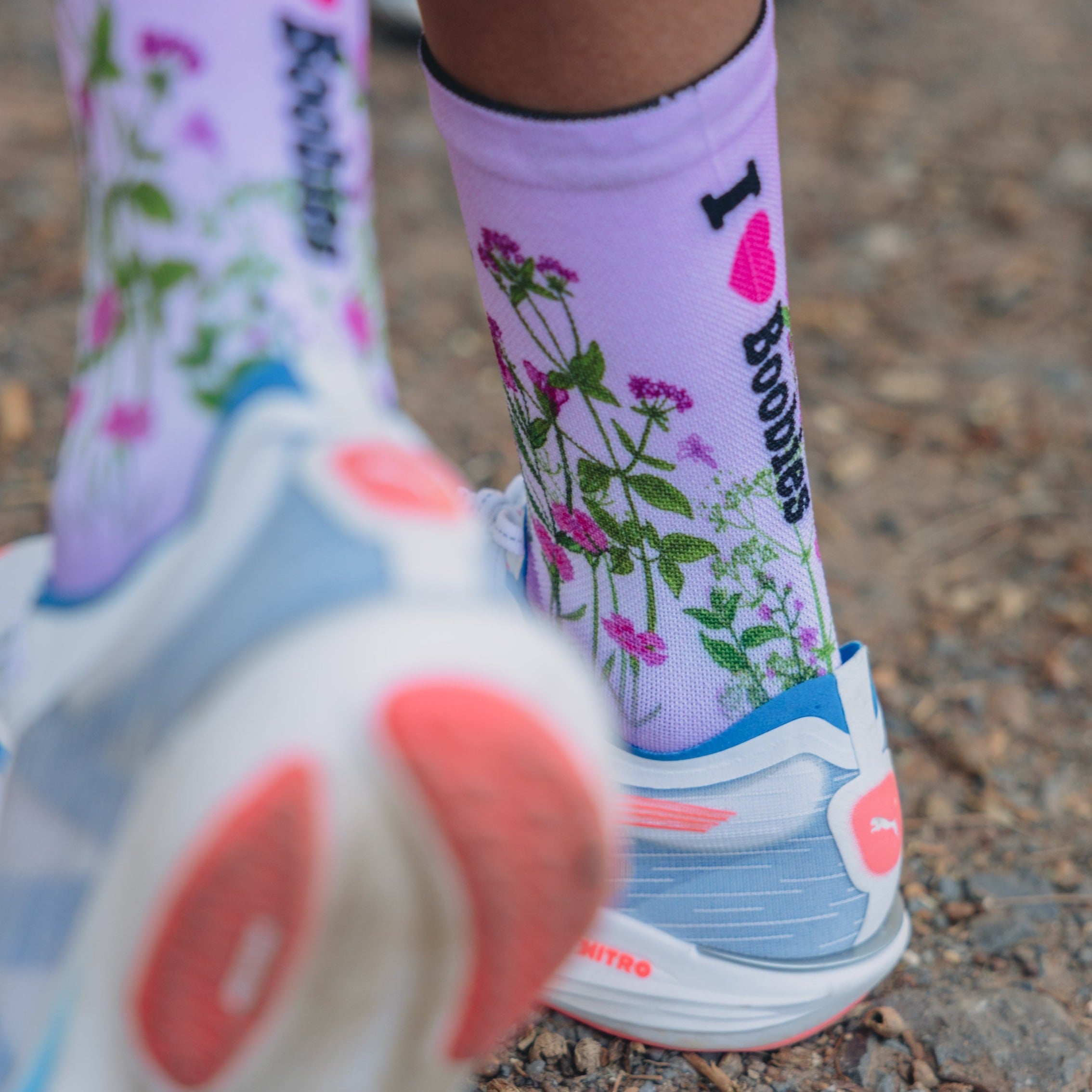 I Love Boobies Lilac - I Am Enough Crew Socks