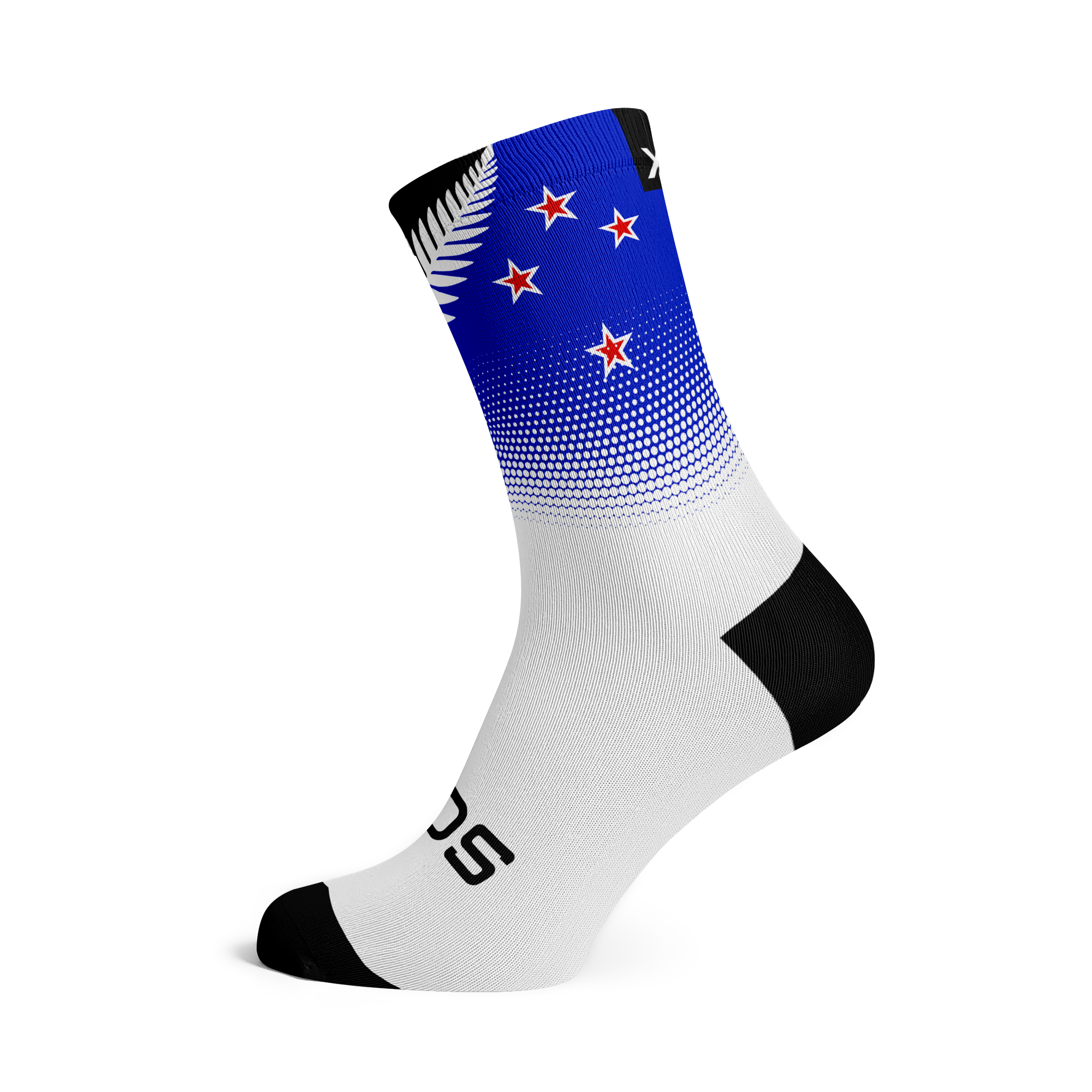 New Zealand Silver Fern Flag Crew Socks