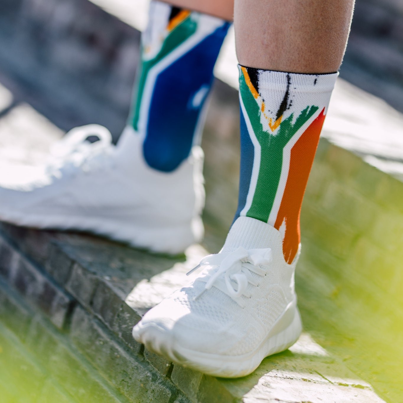 SA Splash White Socks