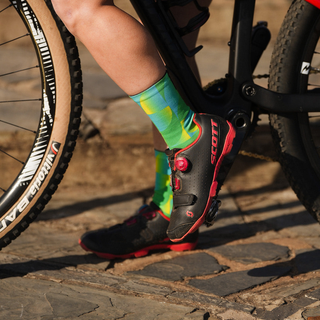 Solid Green Crew Socks