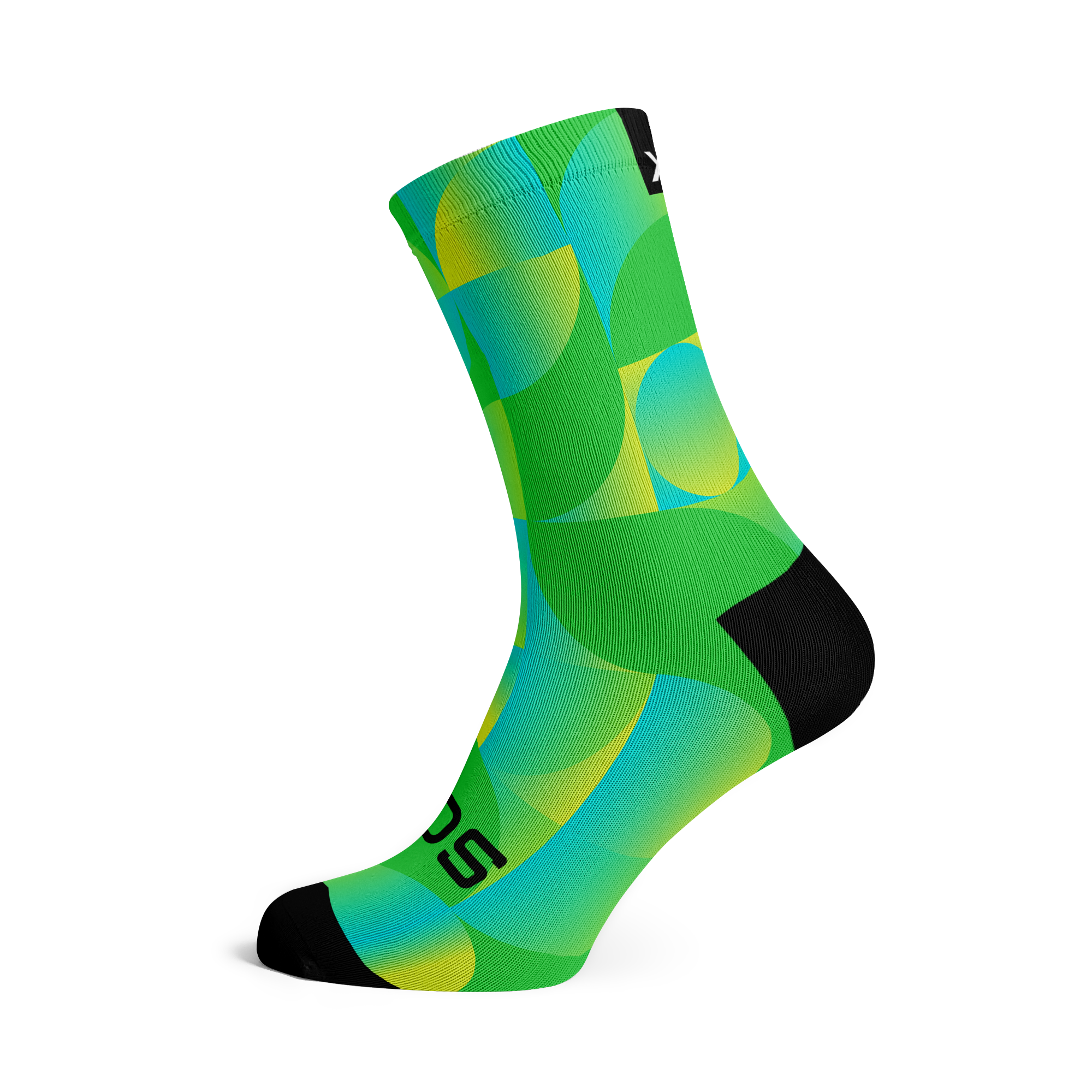 Solid Green Crew Socks