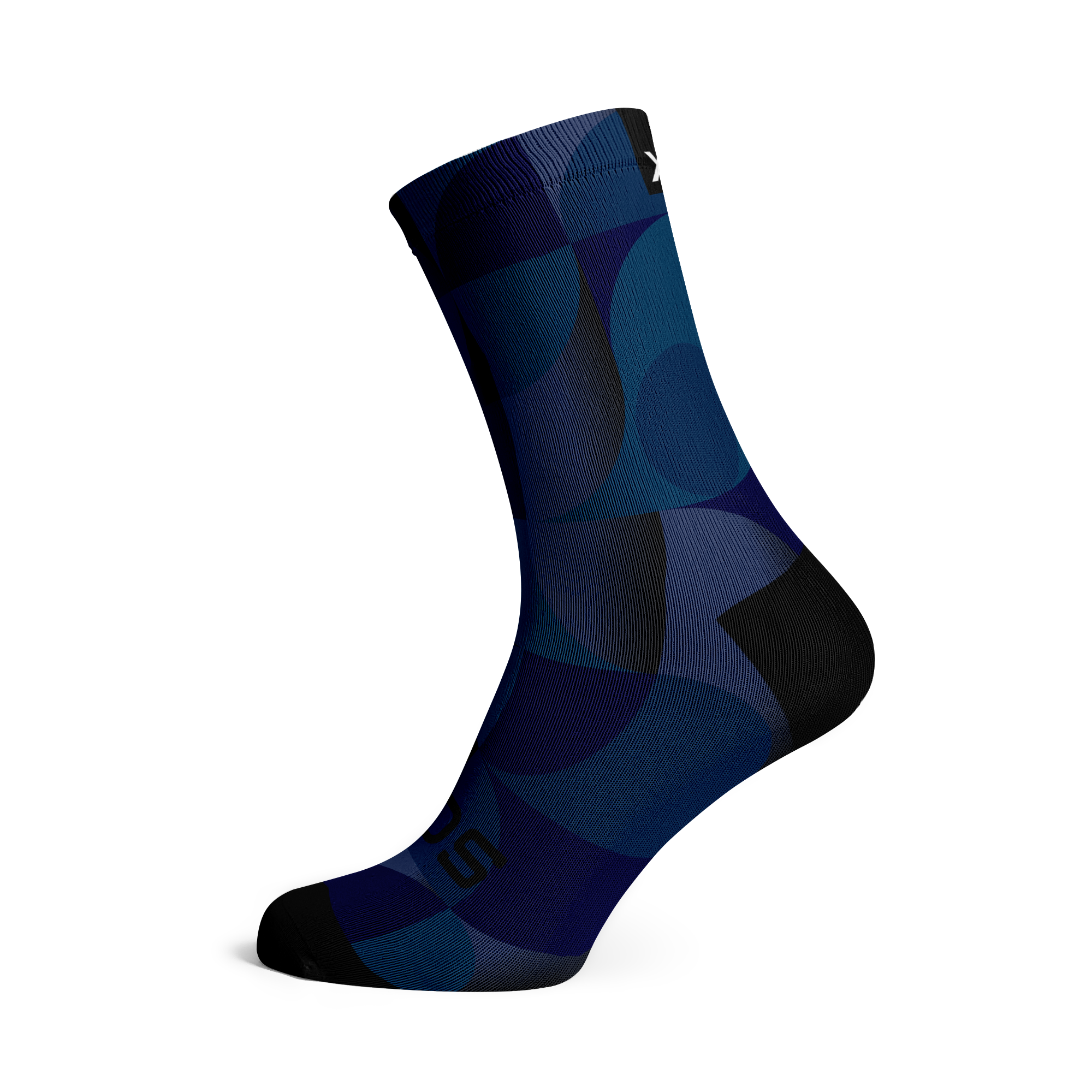 Solid Navy Crew Socks