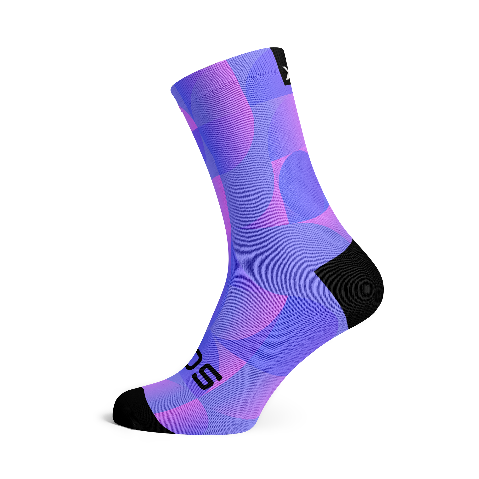 Solid Purple Crew Socks