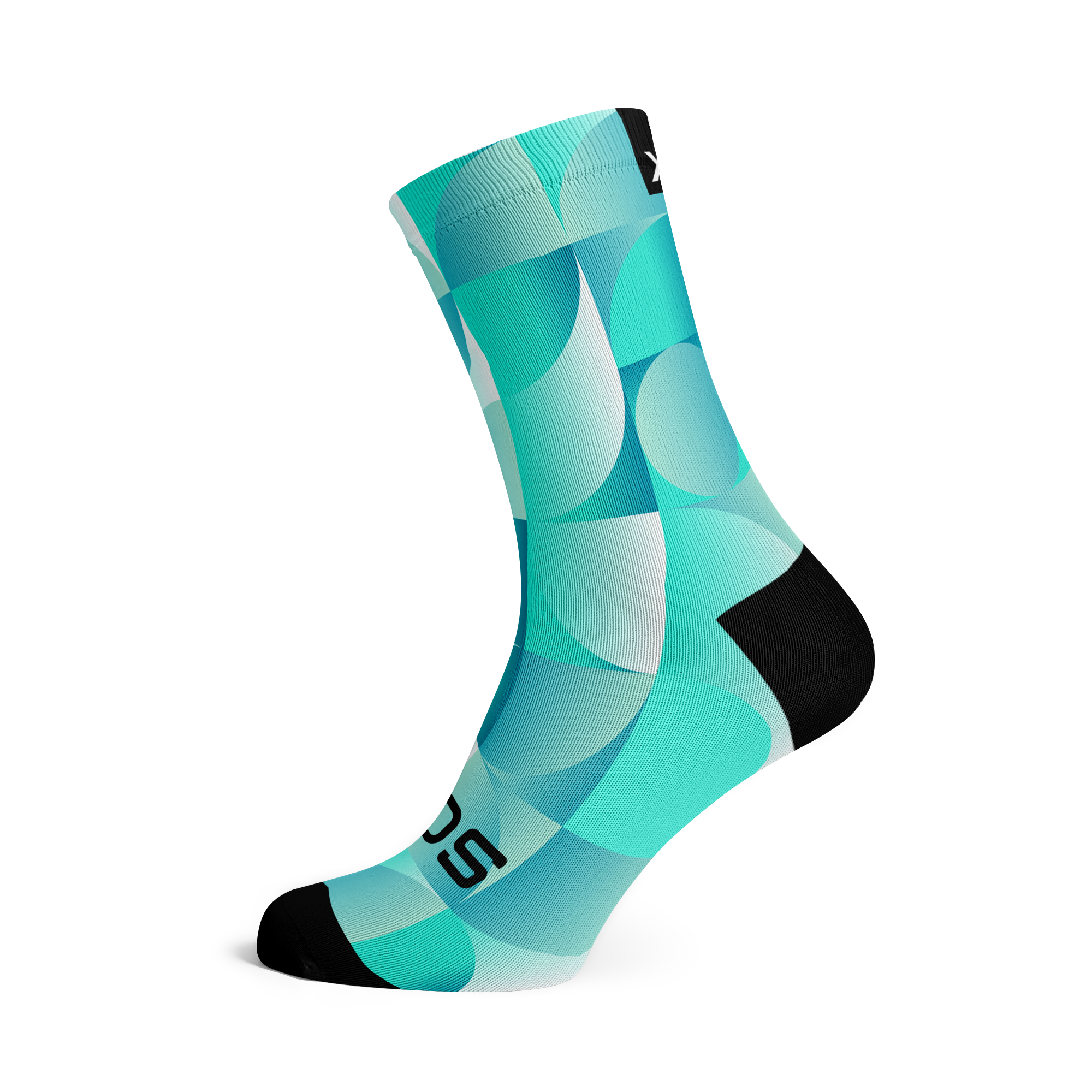 Solid Turquoise Crew Socks