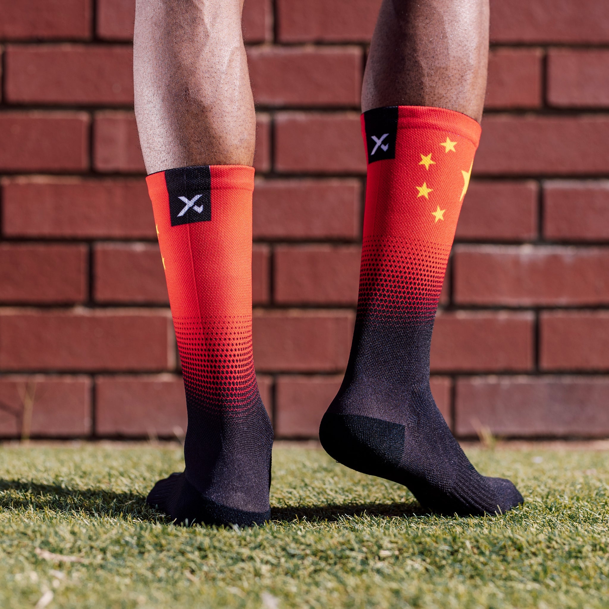 China Flag Crew Socks