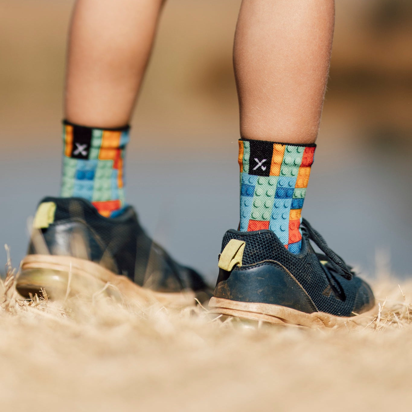 Emoji & Blocks Kids Crew Socks Combo