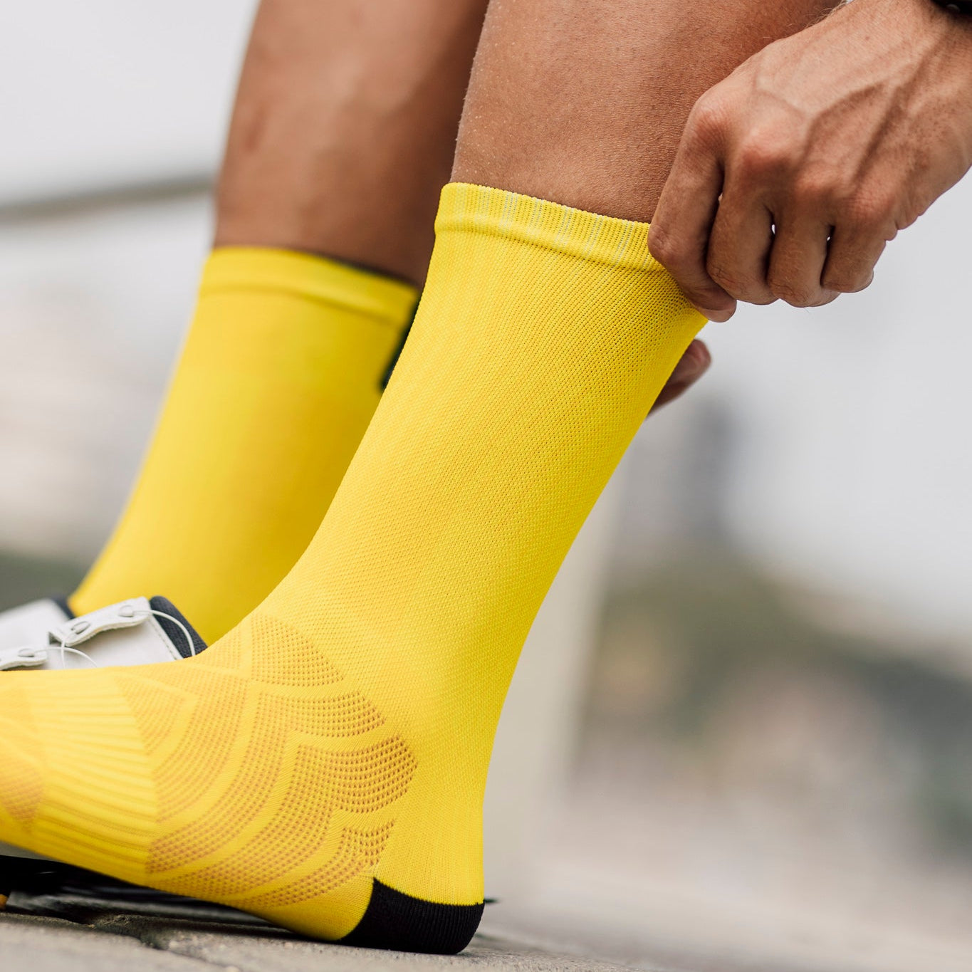 Slight Yellow Crew Socks