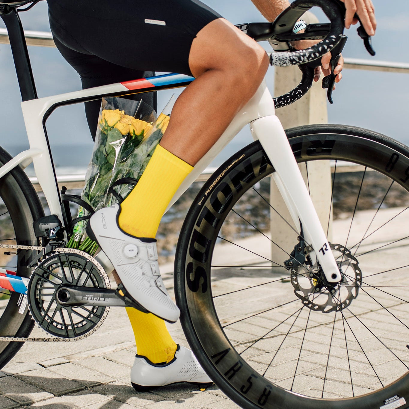 Slight Yellow Crew Socks