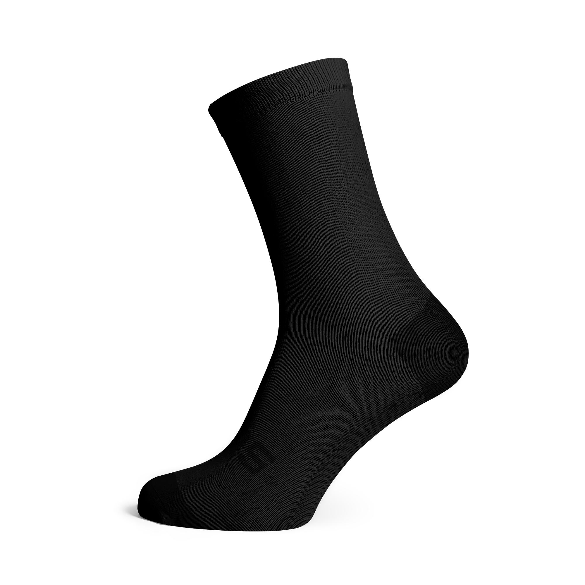 Solid Black Crew Socks