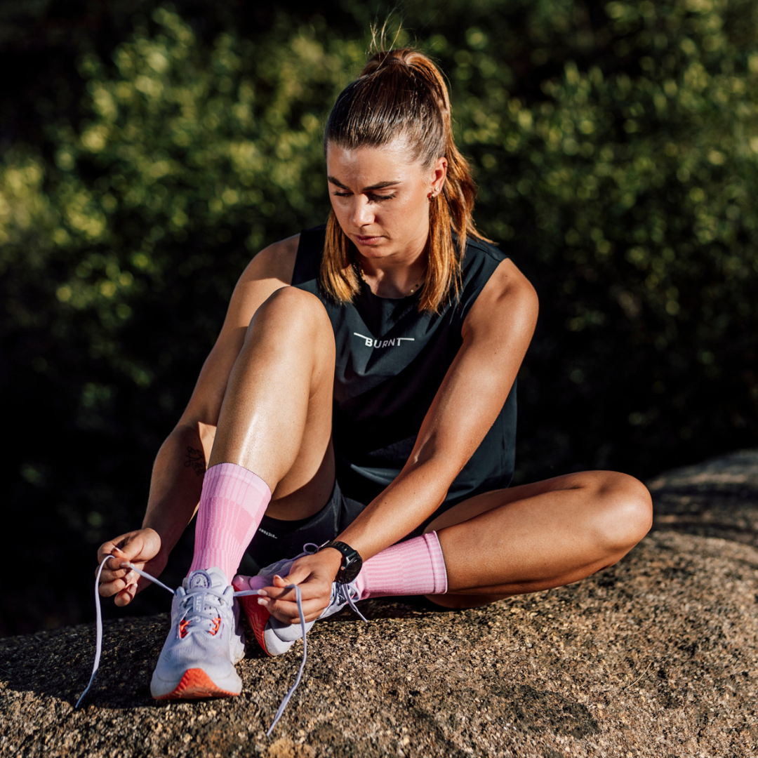 Slight Pink Crew Socks