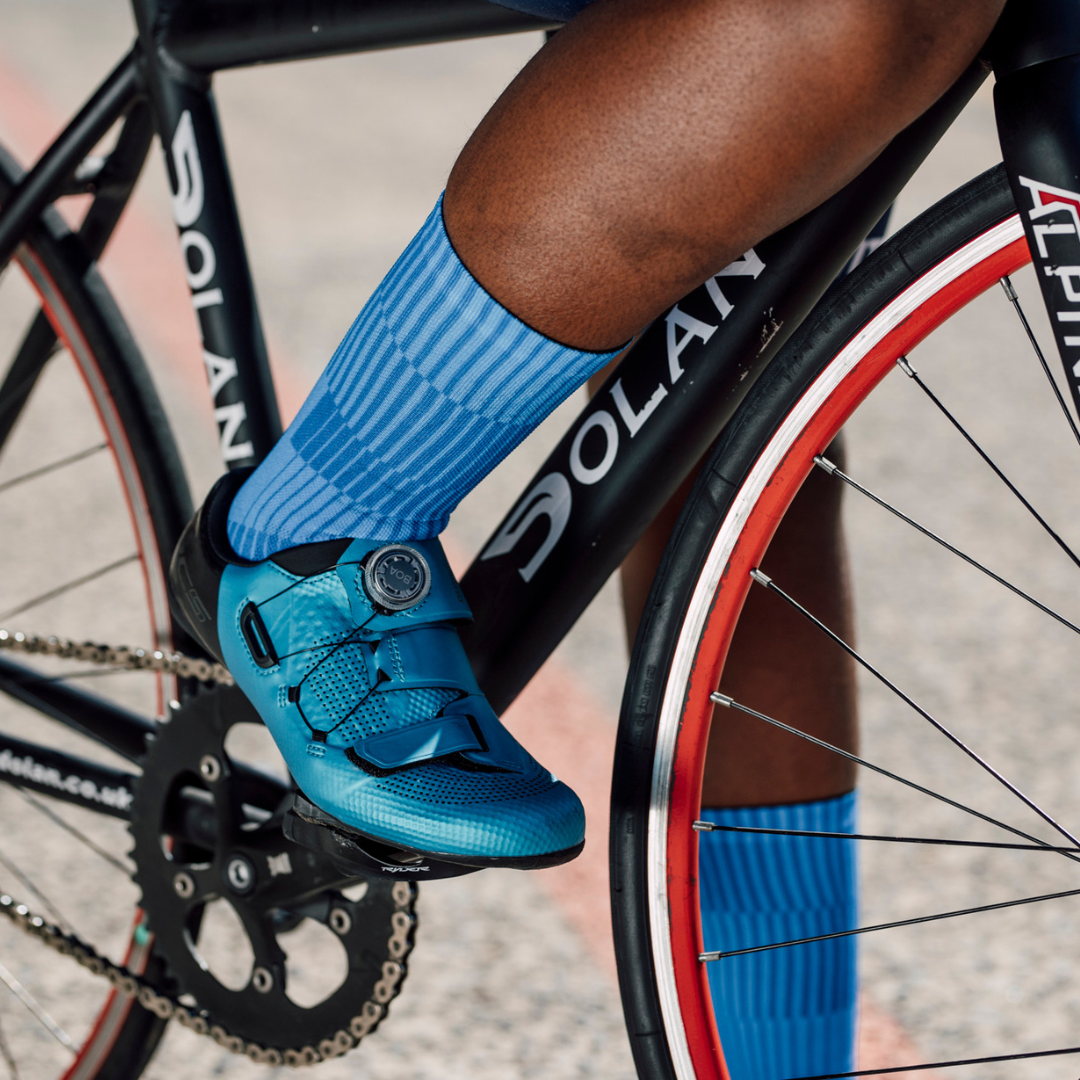 Slight Blue Crew Socks