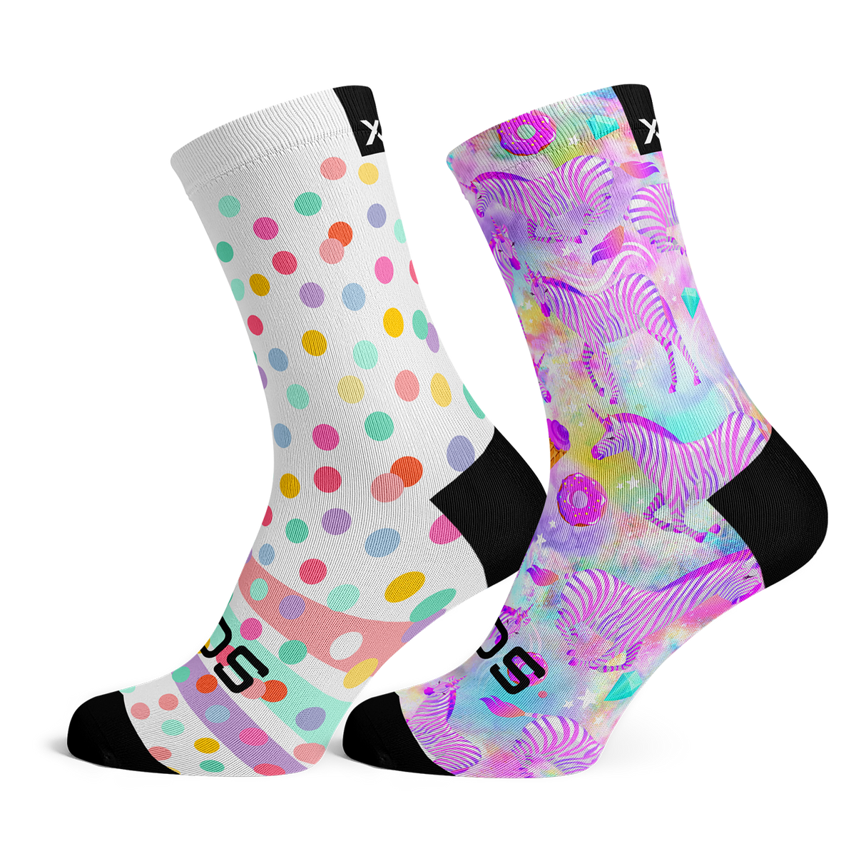 Africorn & Dots Kids Crew Socks Combo