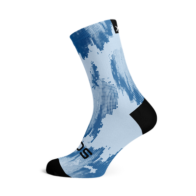 Blue Gravel Crew Socks