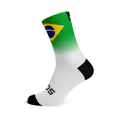 Brazil Flag Crew Socks