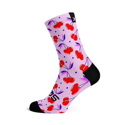 Cherry Pink Crew Socks