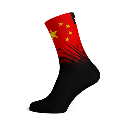 China Flag Crew Socks