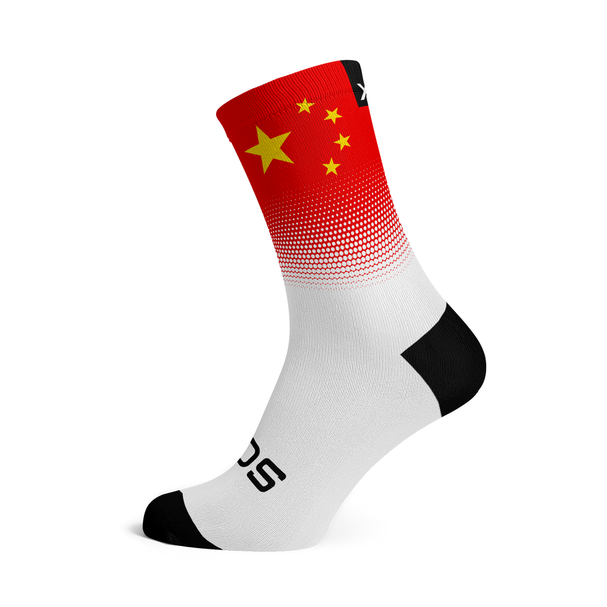 China Flag Crew Socks