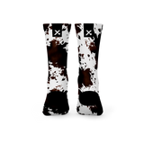 Cow Print Crew Socks