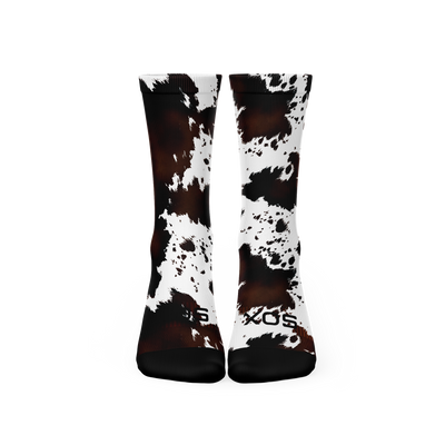Cow Print Crew Socks