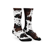 Cow Print Crew Socks