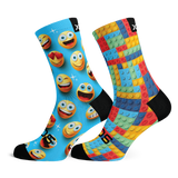 Kids Socks Combo 5 - Blocks & Emoji