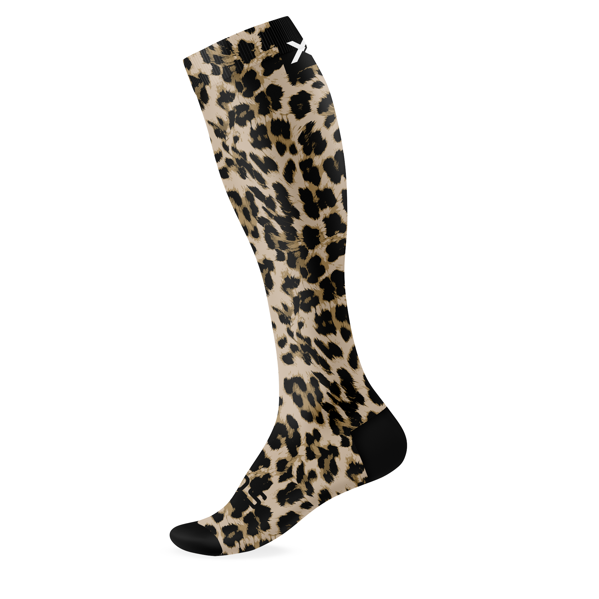 Golden Leopard Knee High Socks
