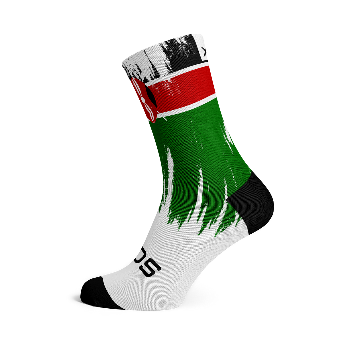 Kenya Splash Flag Crew Socks
