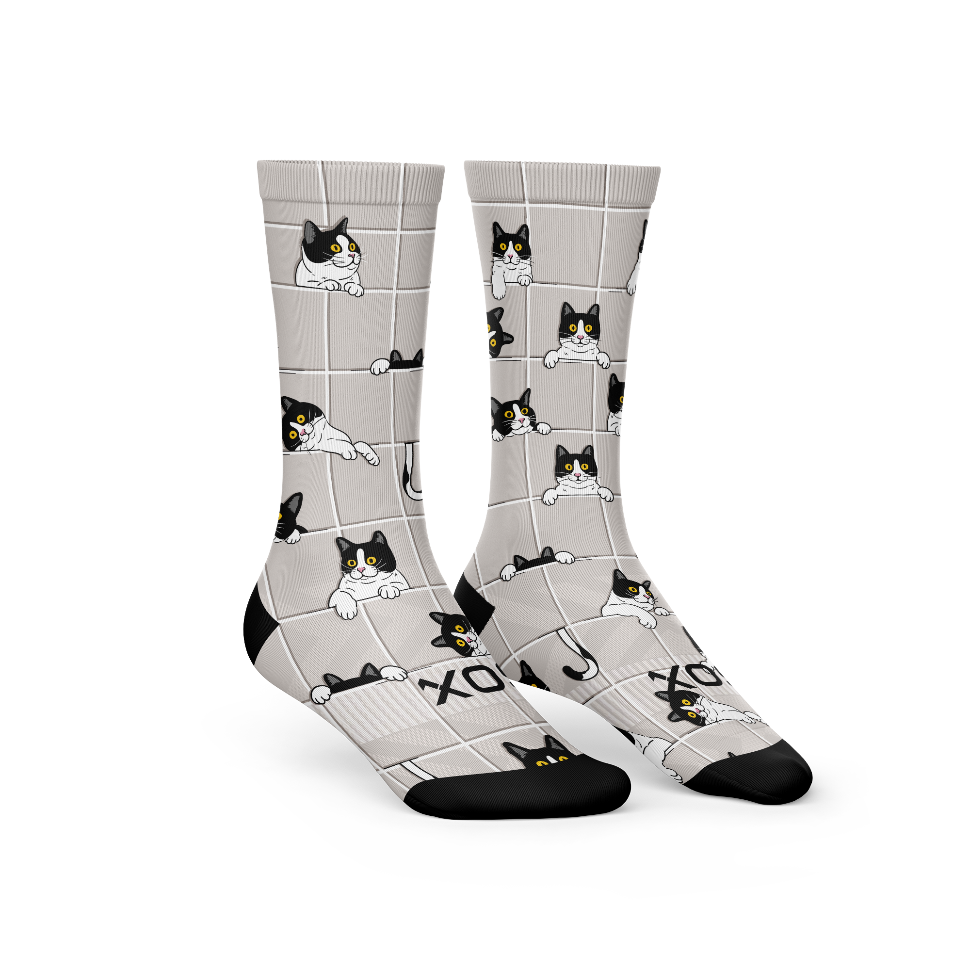 Peekaboo Paws Crew Socks