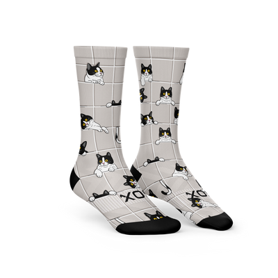 Peekaboo Paws Crew Socks