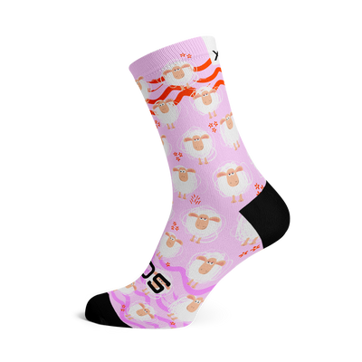Pink Sheep Crew Socks