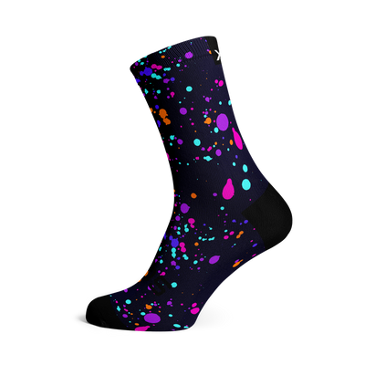 Purple Splash Crew Socks