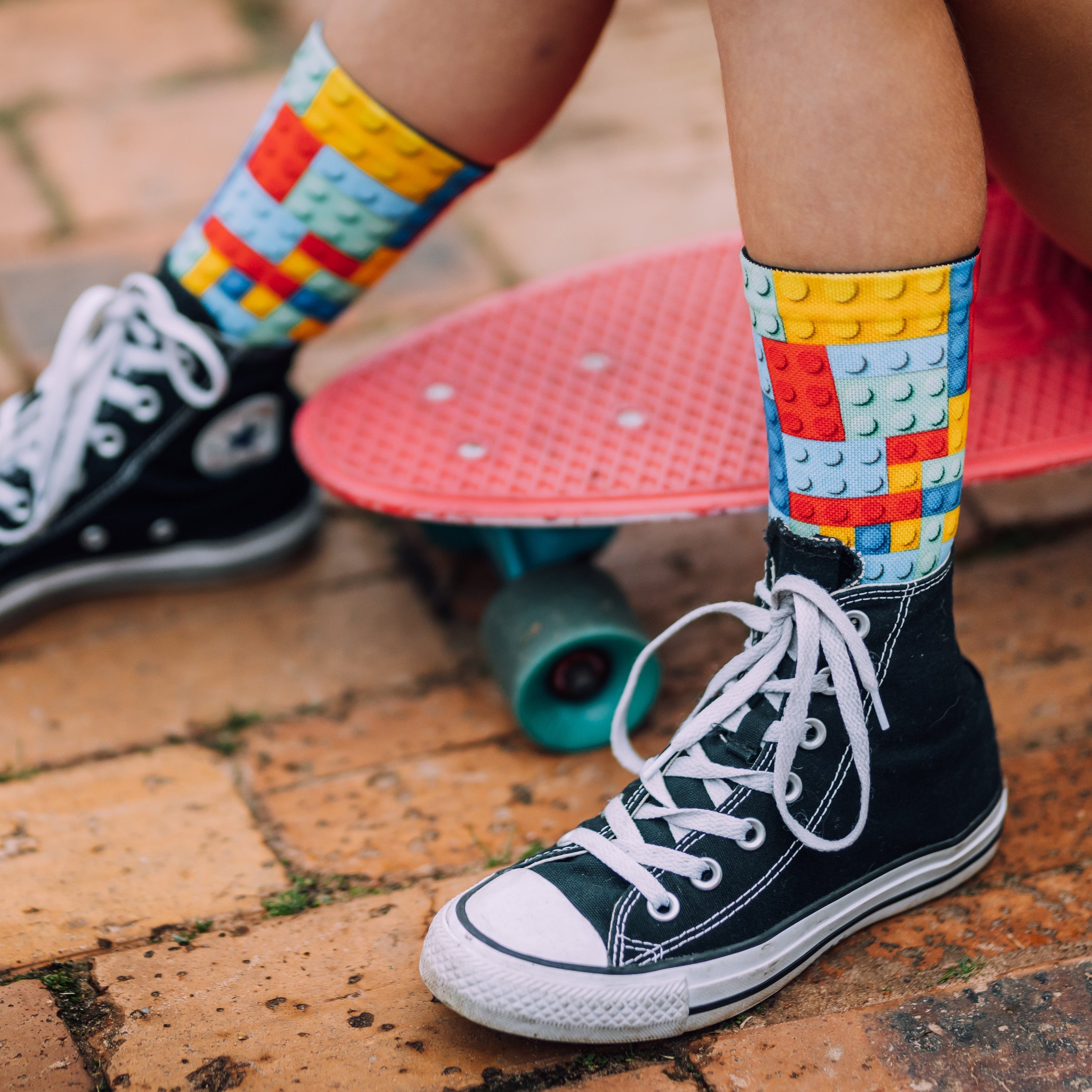 Blocks Crew Socks