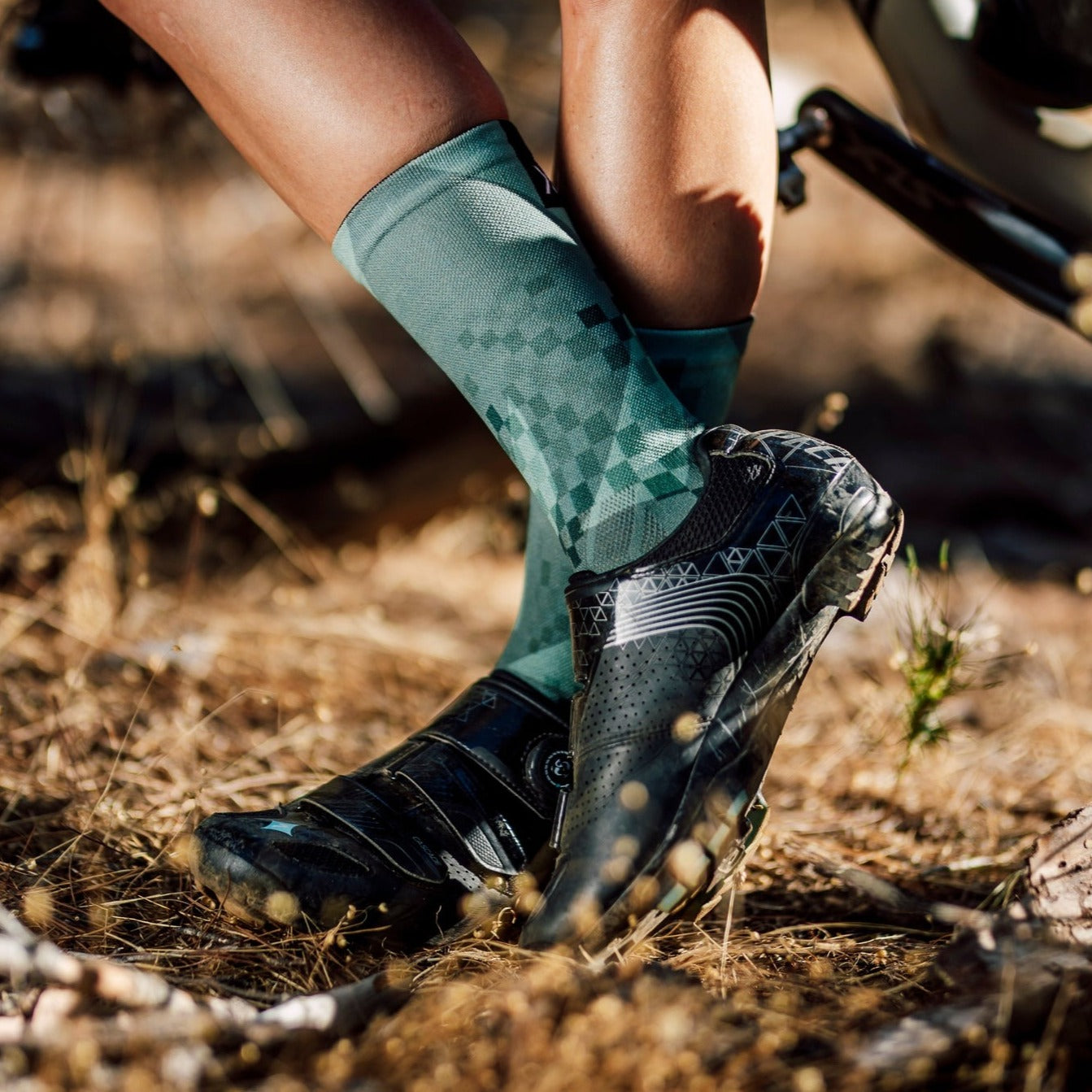 X Olive Crew Socks