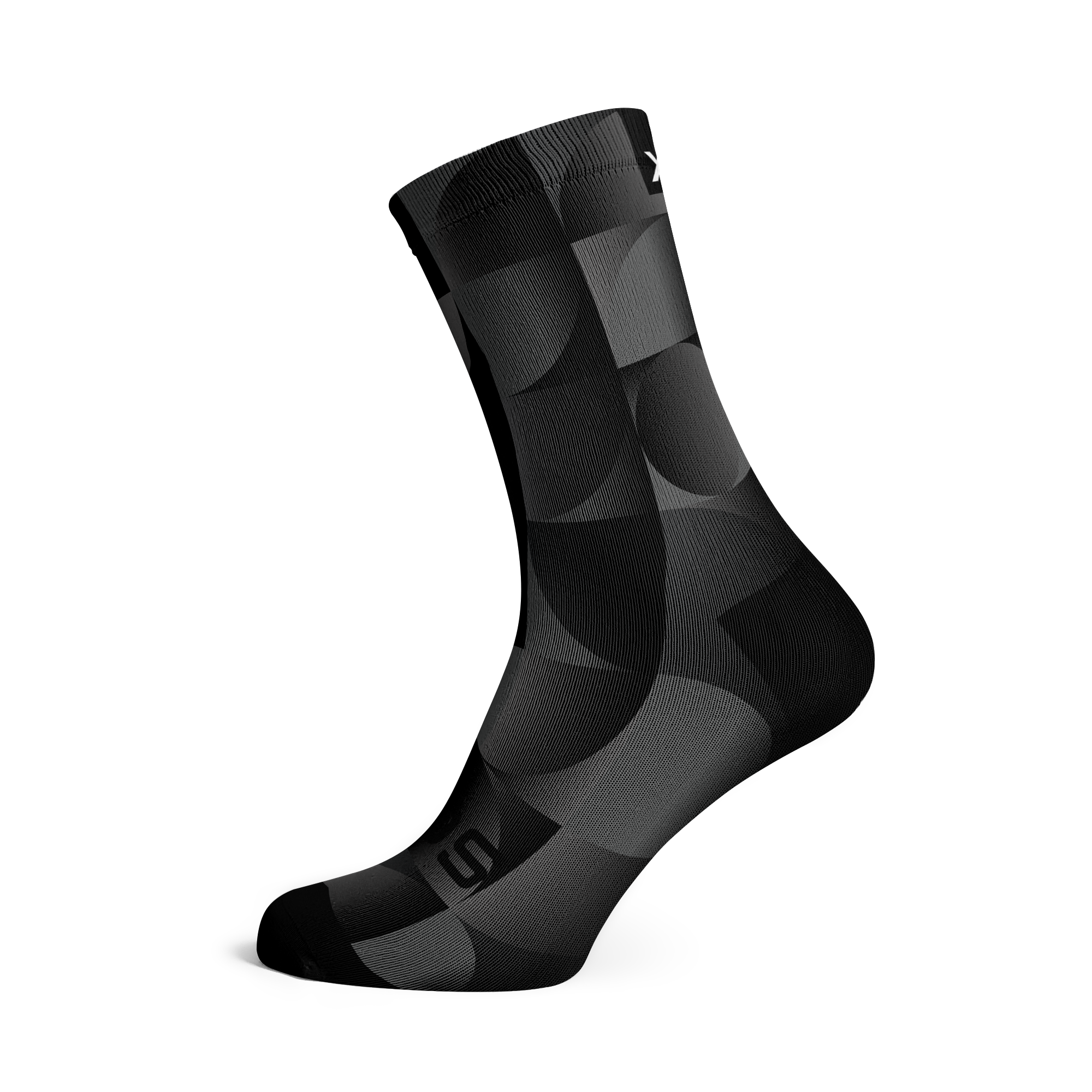Solid Charcoal Crew Socks