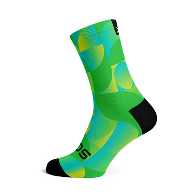 Solid Green Crew Socks