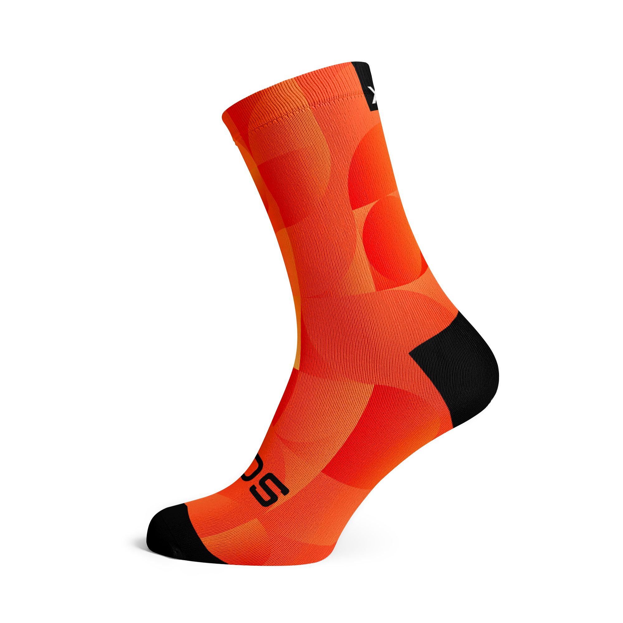 Solid Orange Crew Socks