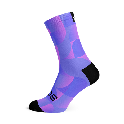 Solid Purple Crew Socks