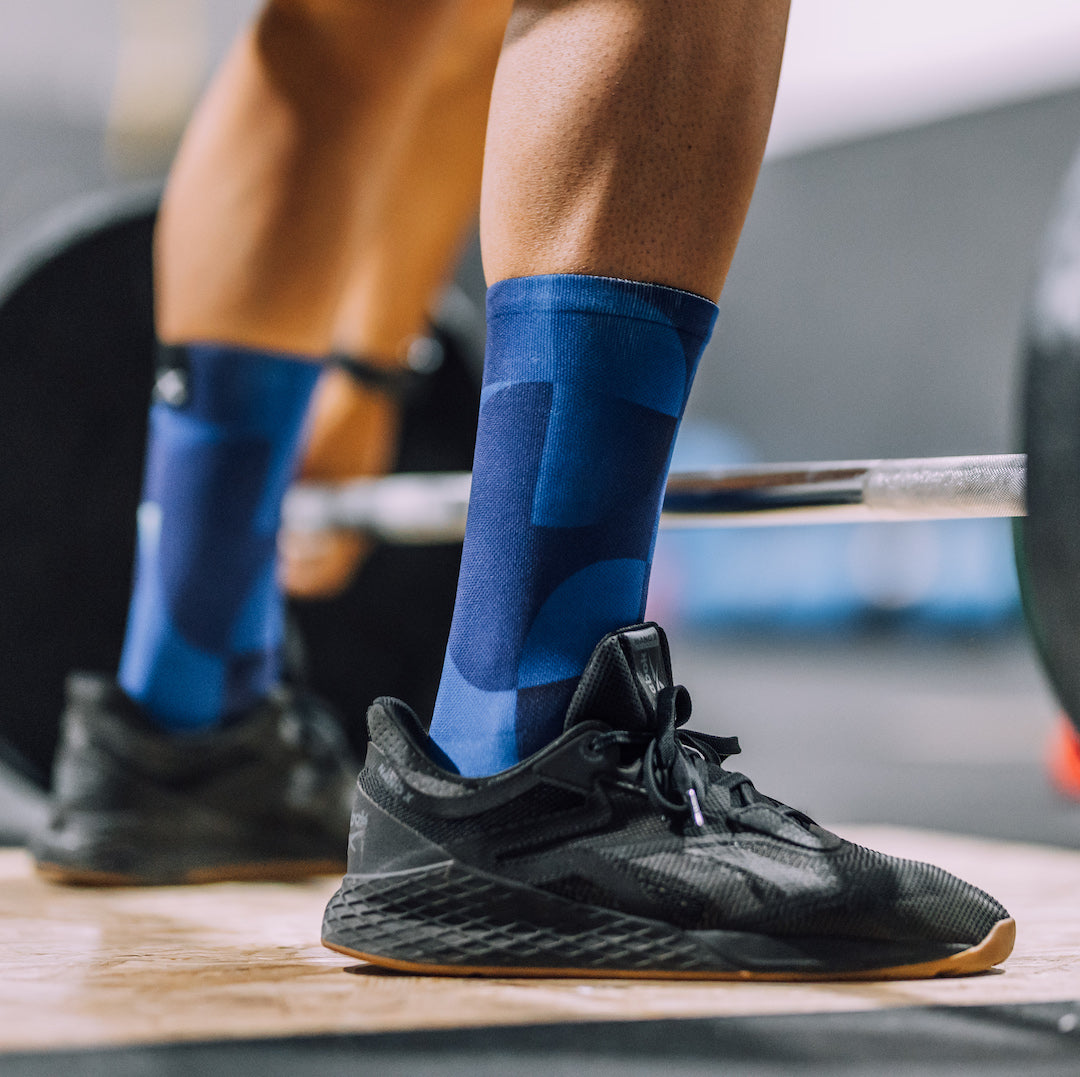 Solid Royal Blue Crew Socks