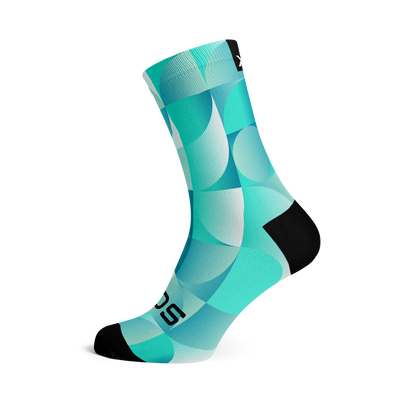 Solid Turquoise Crew Socks