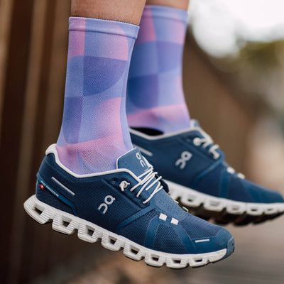 Solid Purple Crew Socks