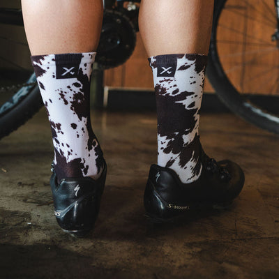 Cow Print Crew Socks