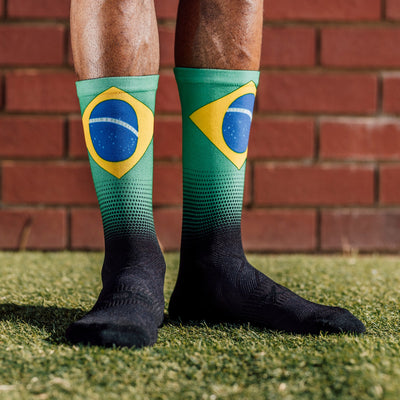 Brazil Flag Crew Socks