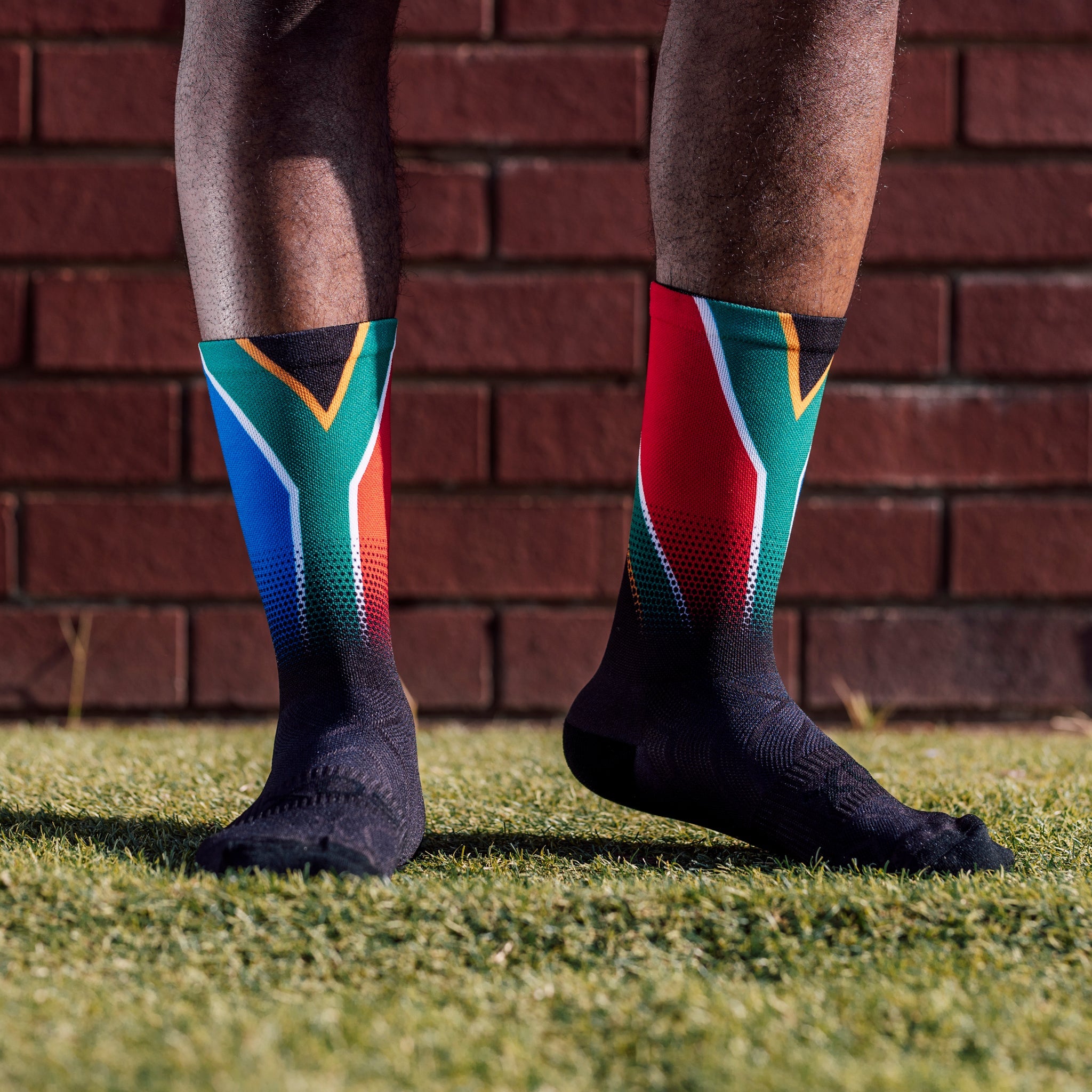 South Africa Flag Crew Socks