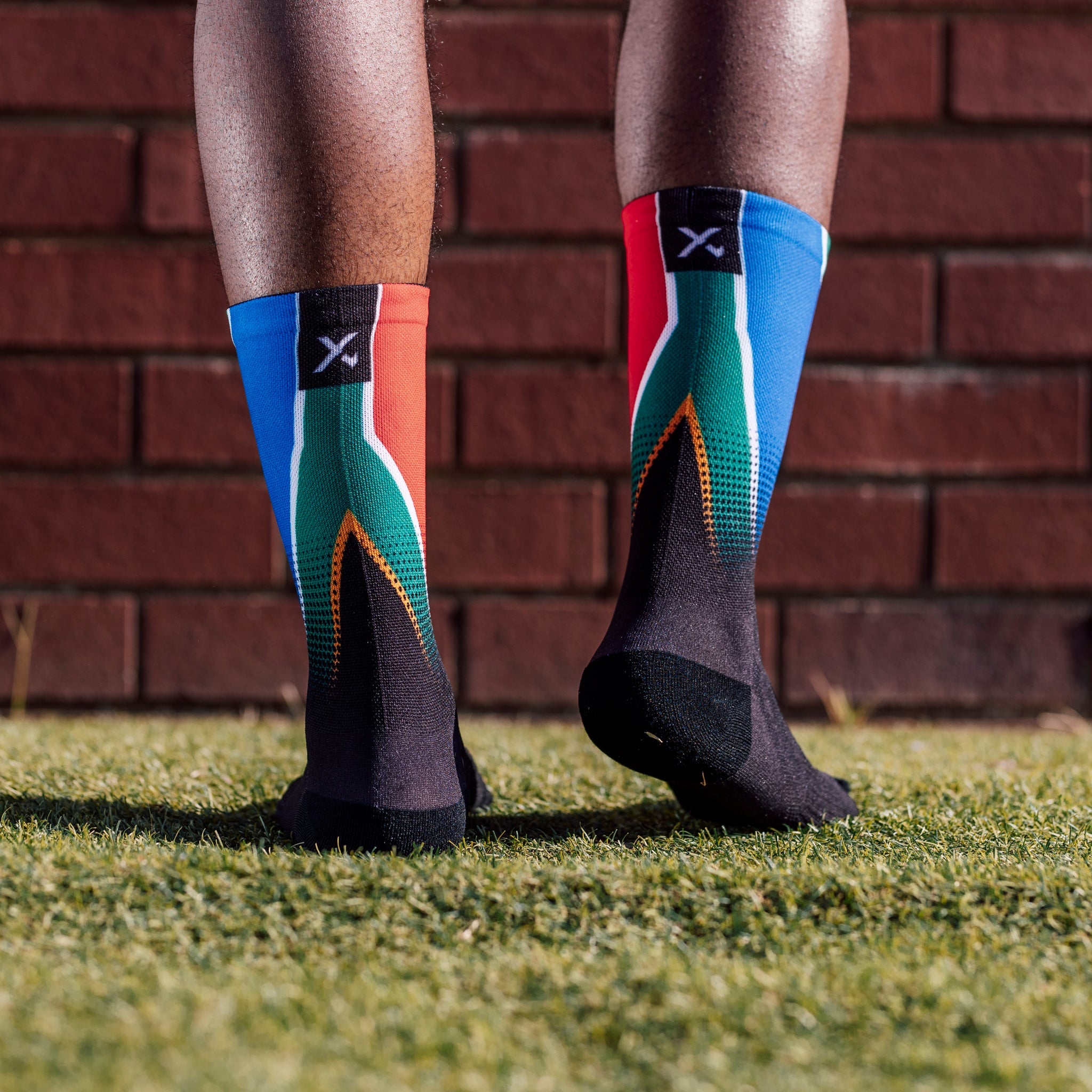 South Africa Flag Crew Socks