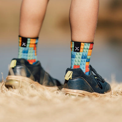 Emoji & Blocks Kids Crew Socks Combo