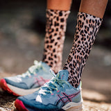 Golden Leopard Crew Socks