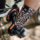 Golden Leopard Crew Socks
