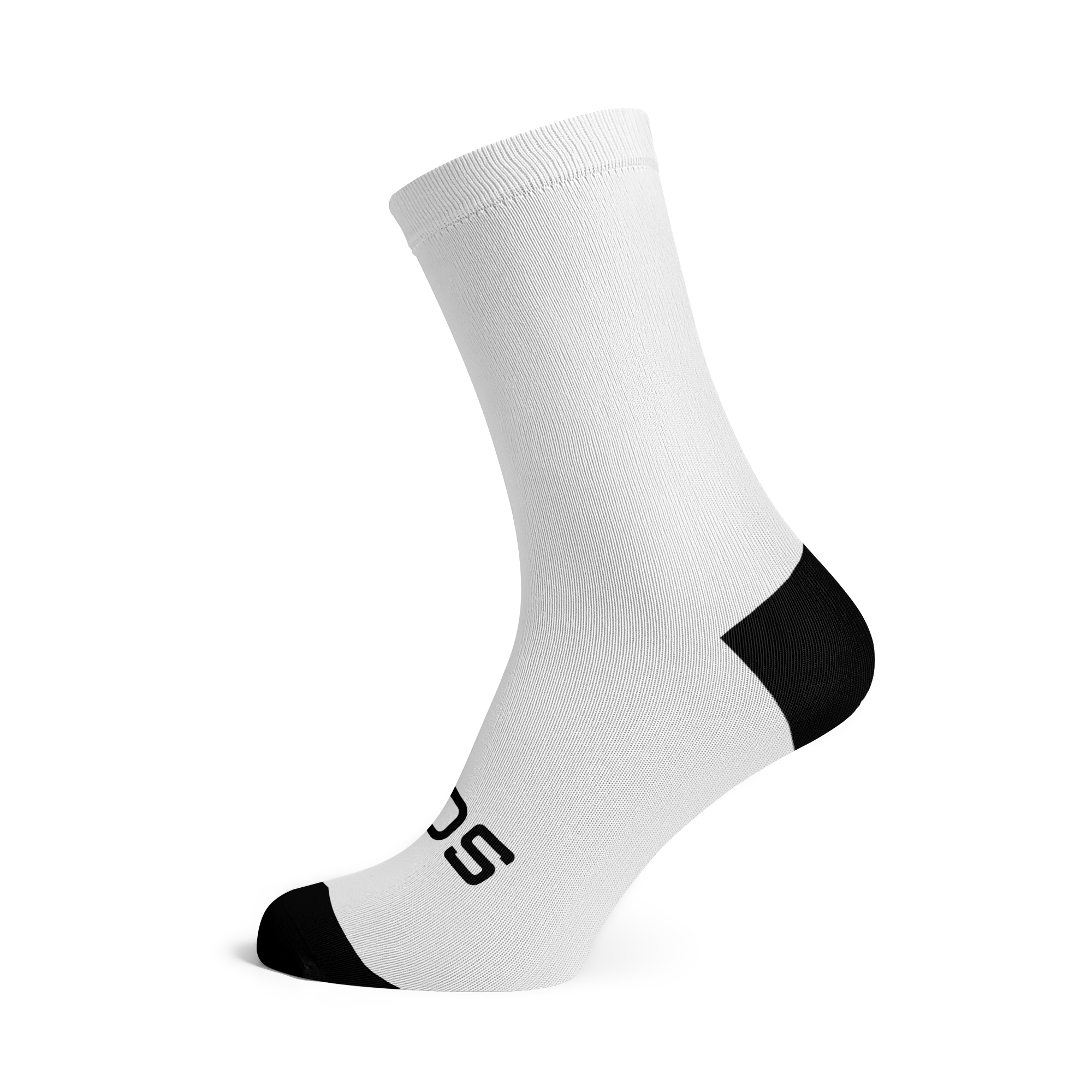 Solid White Crew Socks